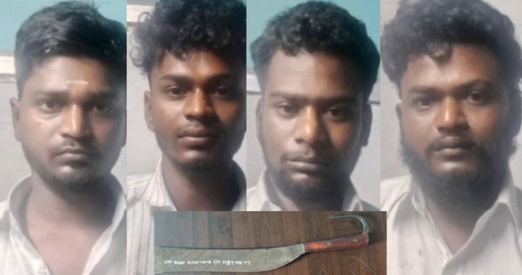 பெண் தலைமையில் பட்டாக்கத்தியுடன் காரில் வலம்! போலீசாரால் சுற்றி வளைக்கப்பட்ட கும்பல்!