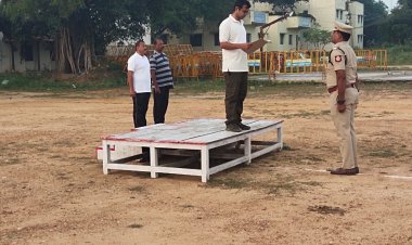 இராணிப்பேட்டை எஸ்.பி.கவாத்தை பார்வையிட்டார்!