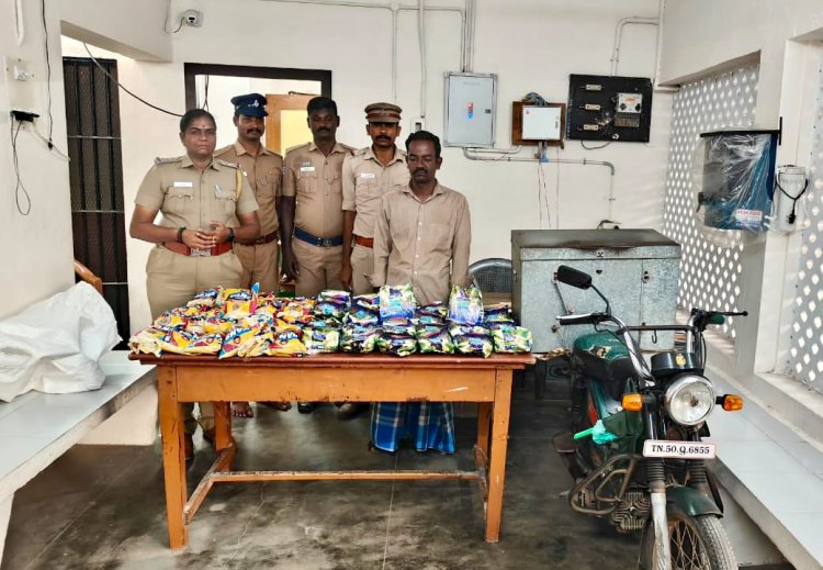 சட்ட விரோதமாக குட்கா பதுக்கி வைத்திருந்தவர் கைது.. போதை பொருட்கள் பறிமுதல்!