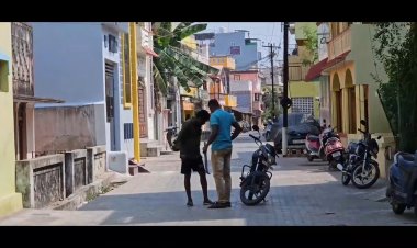 பட்டப் பகலில் பட்டாகத்தியுடன் வலம் வந்த போதை ஆசாமி!