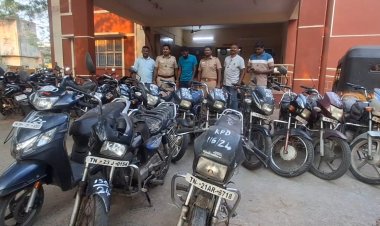 34 பைக்குகள் பறிமுதல்! கொள்ளையன் கைது!