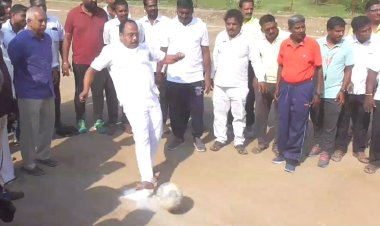 கால்பந்து போட்டி எம்.எல்.ஏ.துவங்கினார் எம்.பி பரிசளித்தார்!