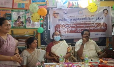 குழந்தைகளுக்கு உணவு! கலெக்டர்... எம்பி ஆய்வு!