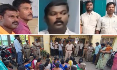 5 போலீசார் சிறையில் அடைப்பு: குடும்பத்தினர் முற்றுகையால் காவல் நிலையத்தில் பரபரப்பு!