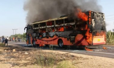 பேருந்தில் திடீர் தீ!20 பேர் உயிரிழப்பு!