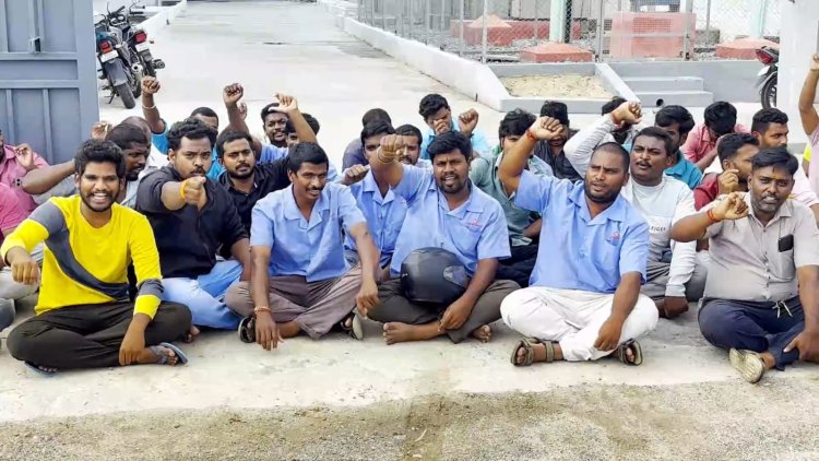  தீபாவளி போனஸ் மற்றும் நிலுவை தொகை கேட்டு போராட்டம்!