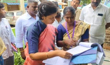 வாக்காளர் சிறப்பு திருத்த பணி மும்முரம்! நேரில் சென்ற இராணிப்பேட்டை ஆட்சியர்கள்!