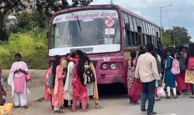 மாணவிகளை ஏற்றாத அரசு பேருந்து ஓட்டுநர் மற்றும் நடத்துநர்! போலீசை கலாய்த்தனர்!