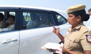 துரைமுருகன் வாகனத்தை தடுத்து நிறுத்தி சோதனை! பரபரப்பு ஏதும் ஏற்படவில்லை!