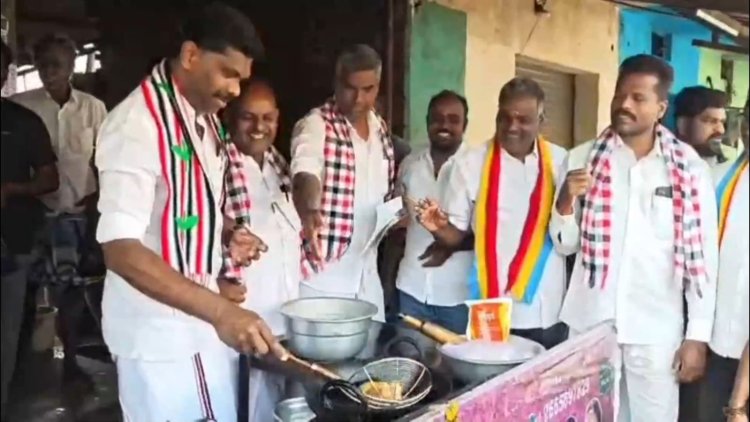 வடை சுடும் அதிமுக வேட்பாளர்!