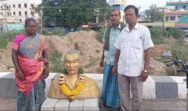 குப்பையில் வீசப்பட்டதாக எழுந்த சர்ச்சைக்கு முற்றுப்புள்ளி: வாணியம்பாடியில் மீண்டும் நிறுவப்பட்ட ஜீவானந்தம் சிலை!