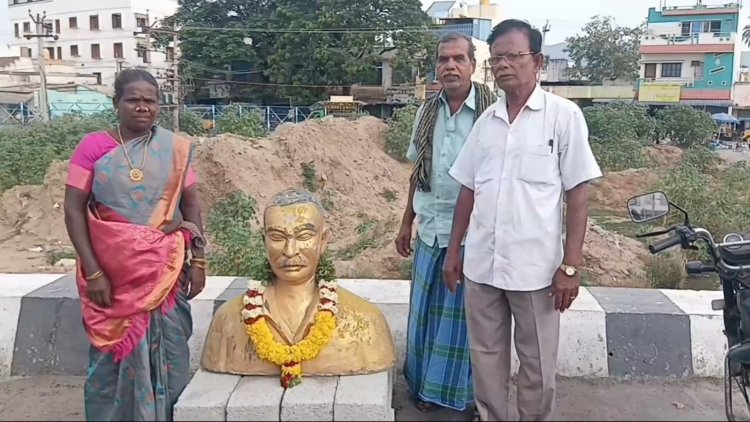 குப்பையில் வீசப்பட்டதாக எழுந்த சர்ச்சைக்கு முற்றுப்புள்ளி: வாணியம்பாடியில் மீண்டும் நிறுவப்பட்ட ஜீவானந்தம் சிலை!