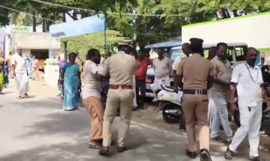 ஆட்சியர் முகாமில் பெட்ரோல் ஊற்றி போராட்ட முயற்சி! பொதுமக்களுக்கு நாற்காலிகள்கூட இல்லாததால் பரபரப்பு