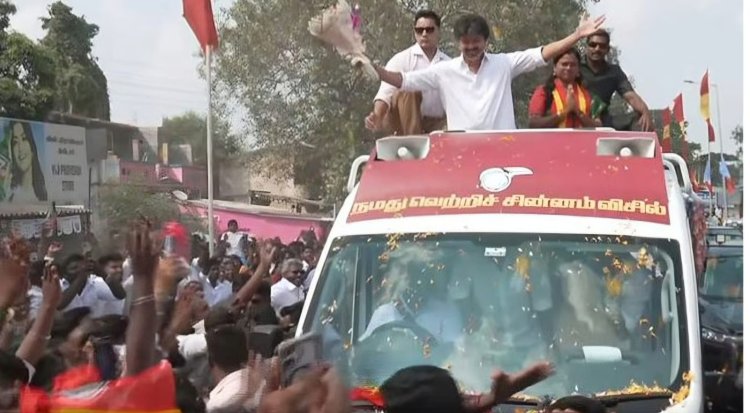 மதுராந்தகத்தில் முதல்வர் விஜய்க்கு உற்சாக வரவேற்பு! இடைத்தேர்தல் பிரச்சாரத்தில் சாலை வலம்!